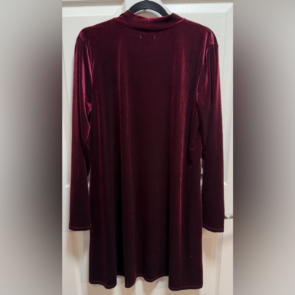 Maurices Velvet Dress in Rich Wine size XL - Picture 5 of 8